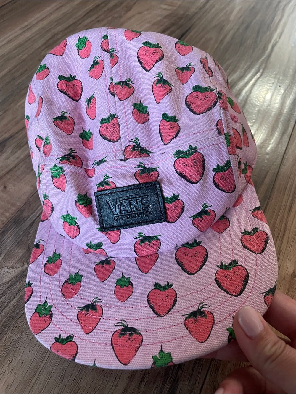 Vans Pink Strawberry-Print Cap